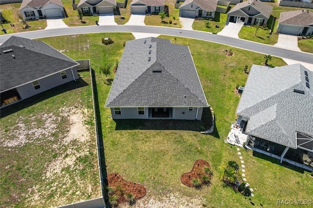 aerial view featuring a residential view