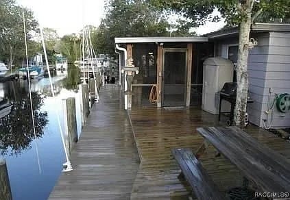 view of dock area