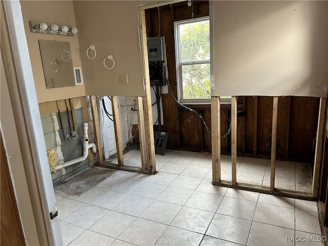 interior space featuring tile patterned flooring