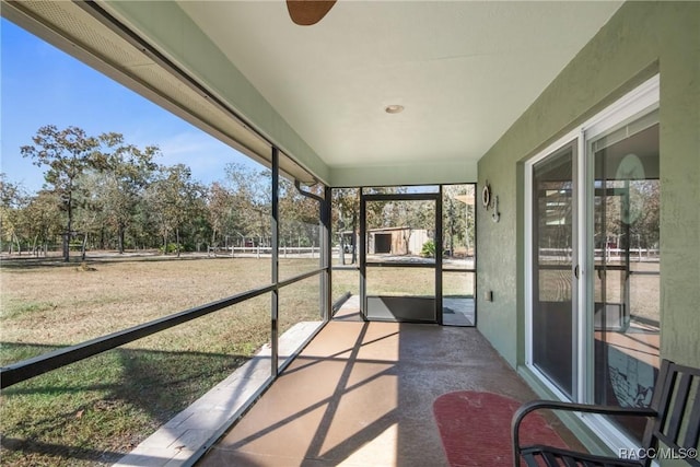 view of sunroom