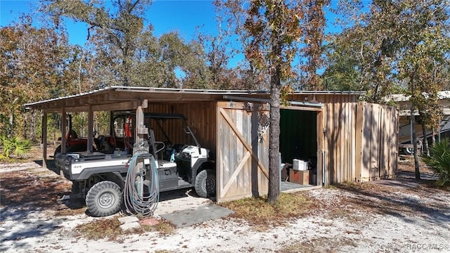 view of outdoor structure