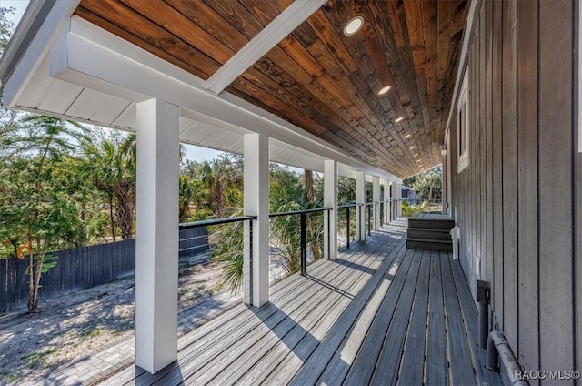 deck with fence