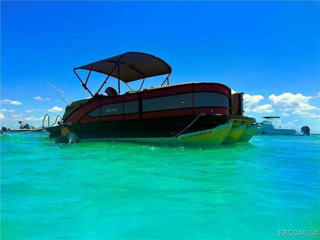 exterior space featuring a water view