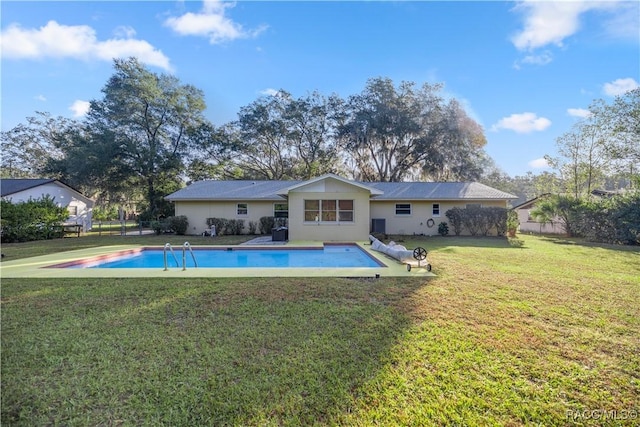 exterior space with a lawn