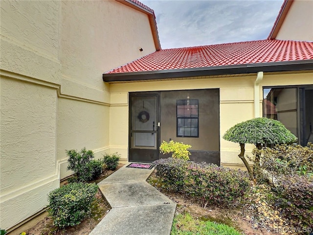 view of doorway to property