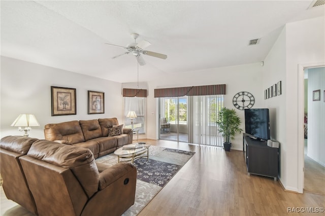 761 W Sunbird Path, Hernando, FL 34442 - living area featuring a ceiling fan and wood finished floors