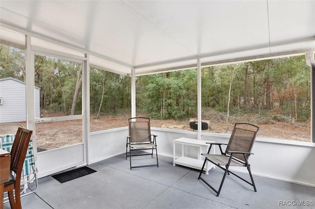 sunroom featuring a healthy amount of sunlight