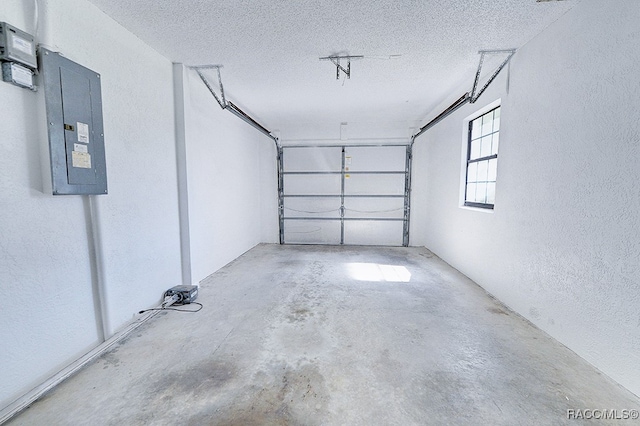 garage with electric panel