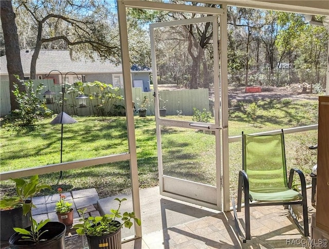 view of sunroom / solarium