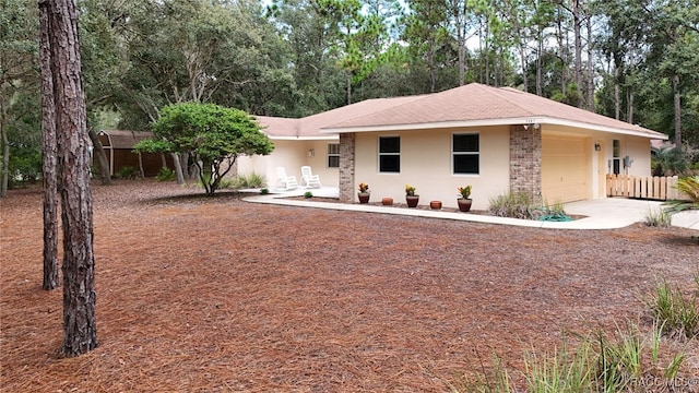 view of front of home featuring a garage