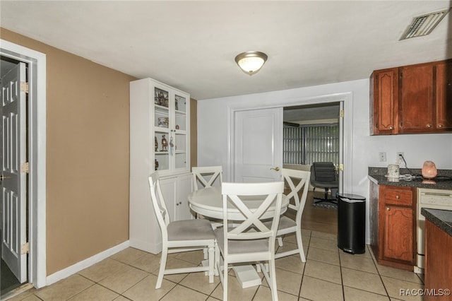 view of tiled dining area