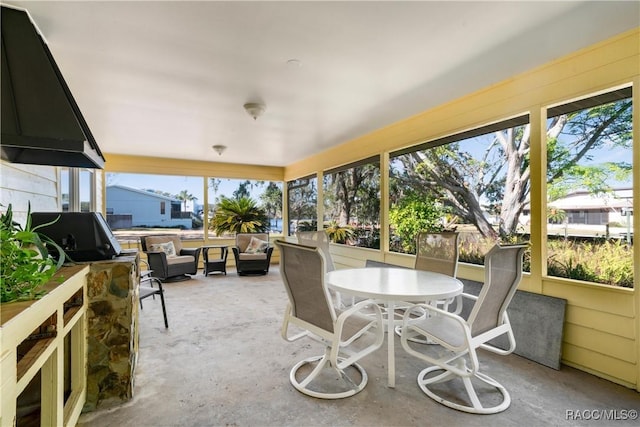 view of sunroom