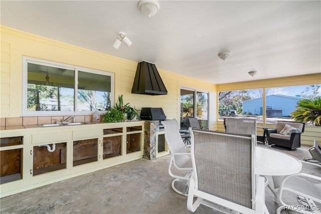 view of patio with outdoor dining space