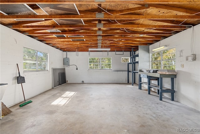 interior space featuring electric panel