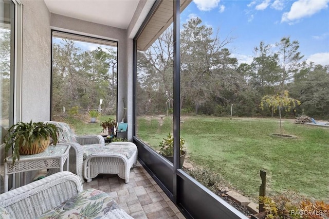 view of sunroom