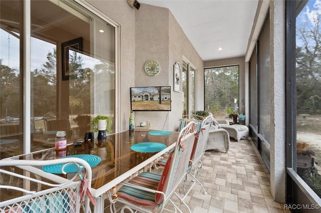 view of sunroom / solarium