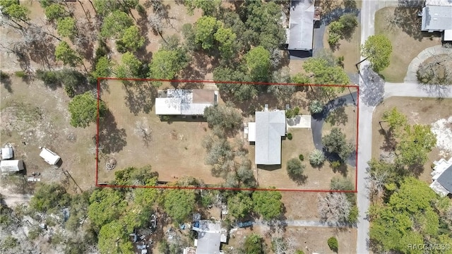 2191 S Moonlit Pt, Homosassa, FL 34448 - aerial view of property's location featuring property parcel outlined