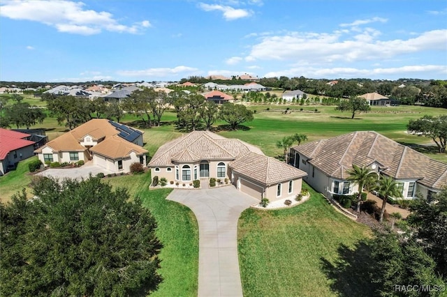 bird's eye view with a residential view