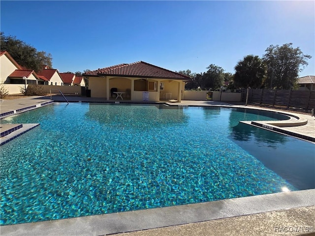 view of pool with a patio