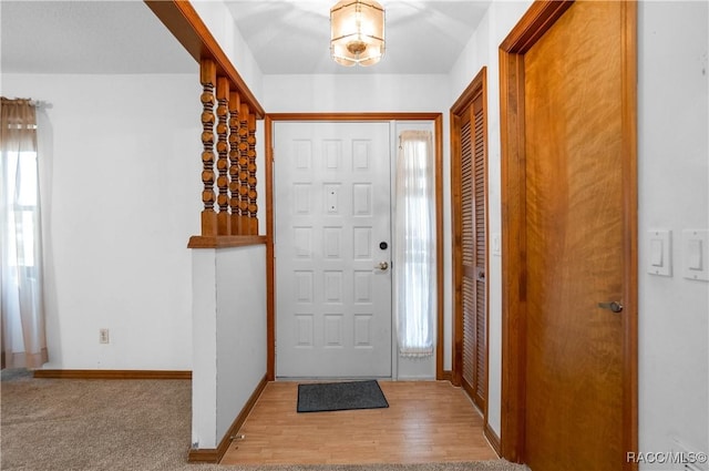 entryway featuring light wood-type flooring