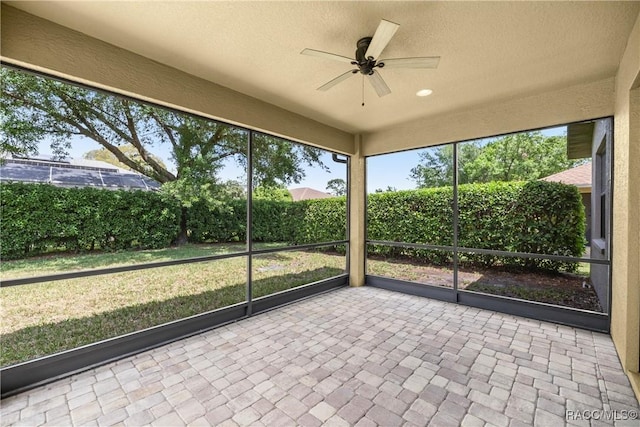 1825 W Caroline Path, Lecanto, FL 34461 - unfurnished sunroom with a ceiling fan and plenty of natural light