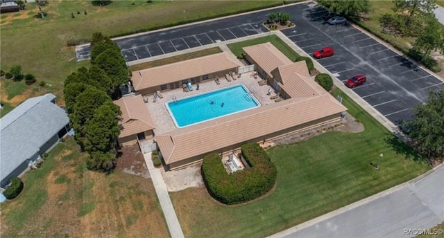 1825 W Caroline Path, Lecanto, FL 34461 - aerial view of property and surrounding area featuring a pool