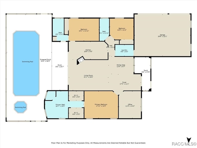 3563 W Blossom Dr, Beverly Hills, FL 34465 - room layout