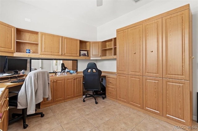 3563 W Blossom Dr, Beverly Hills, FL 34465 - home office with built in study area and light tile patterned floors