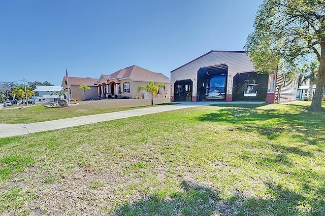 view of front of home with a front yard