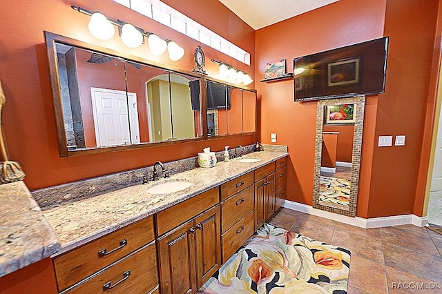 bathroom featuring vanity