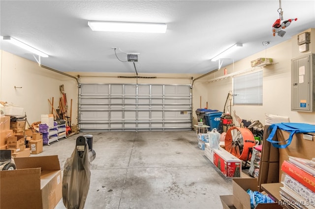 garage with electric panel