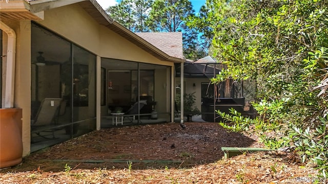 exterior space featuring a lanai