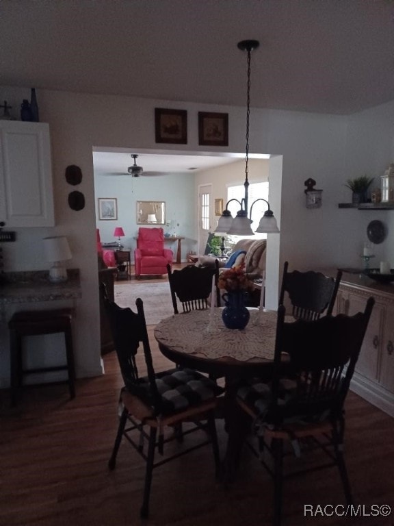 9461 W Tall Pines Ct, Crystal River, FL 34428 - dining space featuring wood finished floors