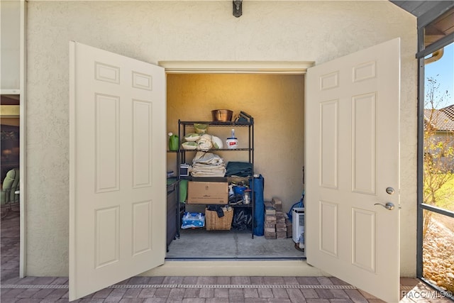 view of storage area