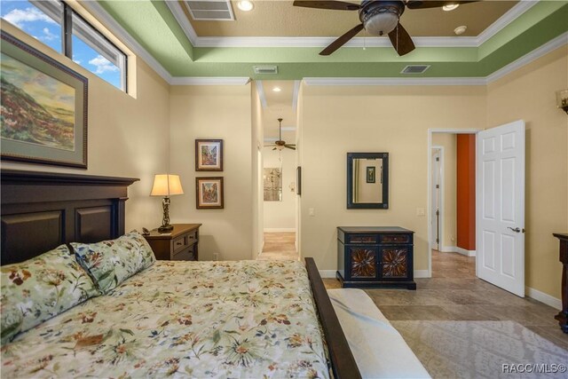 1626 N Eagle Ridge Path, Hernando, FL 34442 - bedroom featuring crown molding, recessed lighting, and baseboards
