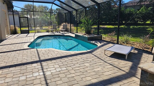 1626 N Eagle Ridge Path, Hernando, FL 34442 - outdoor pool featuring a lanai and a patio