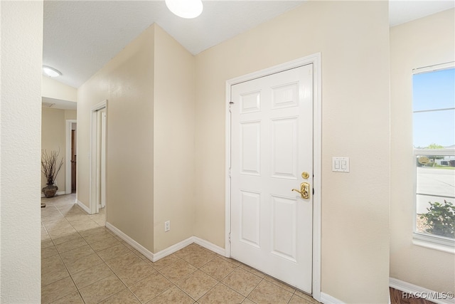 view of tiled entryway