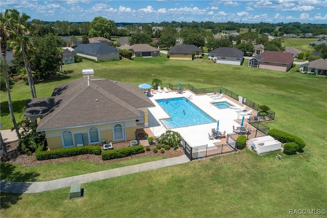 birds eye view of property