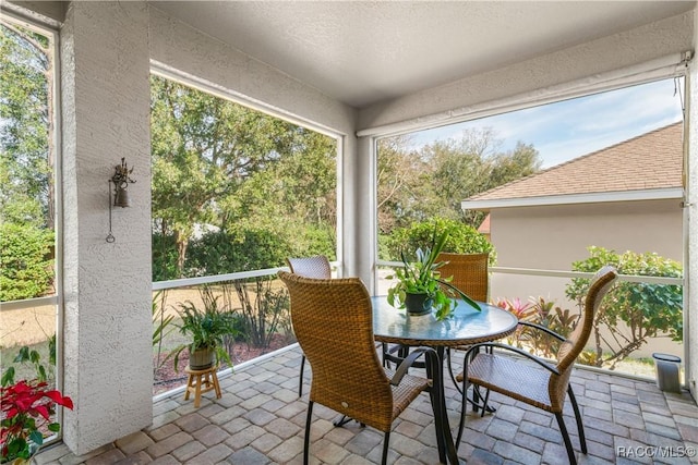 view of sunroom