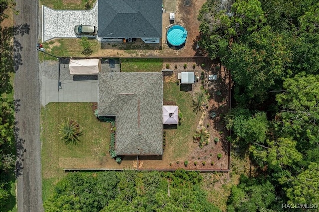 3224 E Davis Ln, Inverness, FL 34453 - view from above of property with a pool area
