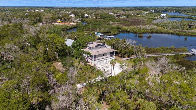 14211 W Saint Martins Rd, Crystal River, FL 34429 - aerial view with a water view