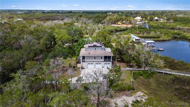 14211 W Saint Martins Rd, Crystal River, FL 34429 - drone / aerial view with a water view