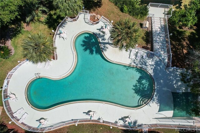 820 Inverie Dr, Inverness, FL 34453 - drone / aerial view of a pool area
