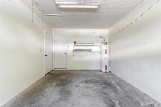 garage with water heater