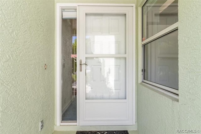 view of doorway to property