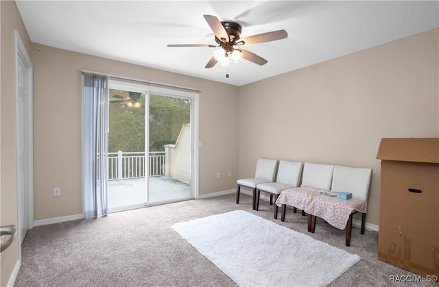 835 N Rembrandt Way, Inverness, FL 34453 - sitting room with a ceiling fan and carpet flooring