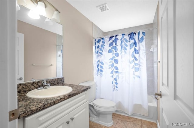 835 N Rembrandt Way, Inverness, FL 34453 - bathroom with vanity, shower / tub combo, and tile patterned floors
