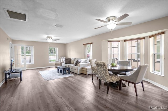 835 N Rembrandt Way, Inverness, FL 34453 - dining room with ceiling fan and wood finished floors