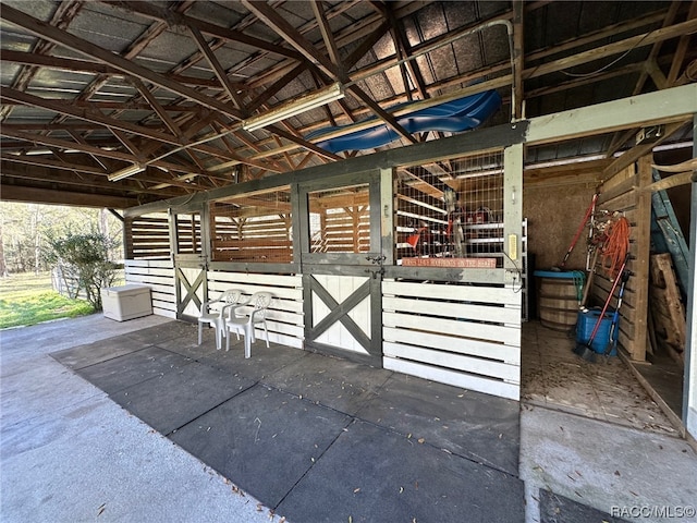 view of horse barn