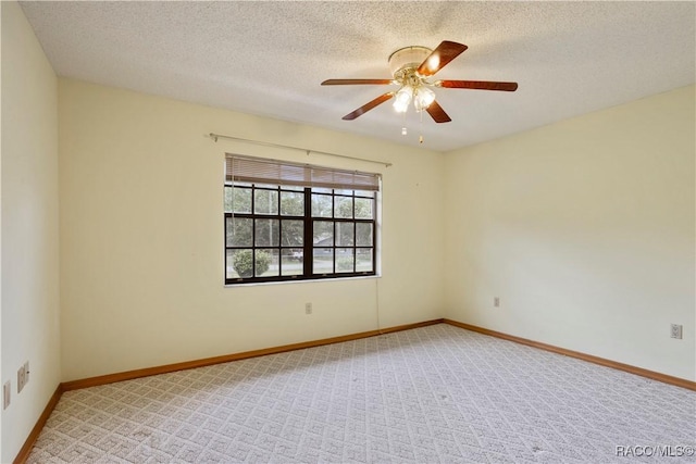 5761 S Eaton Ter, Inverness, FL 34452 - unfurnished room featuring carpet flooring, a ceiling fan, baseboards, and a textured ceiling